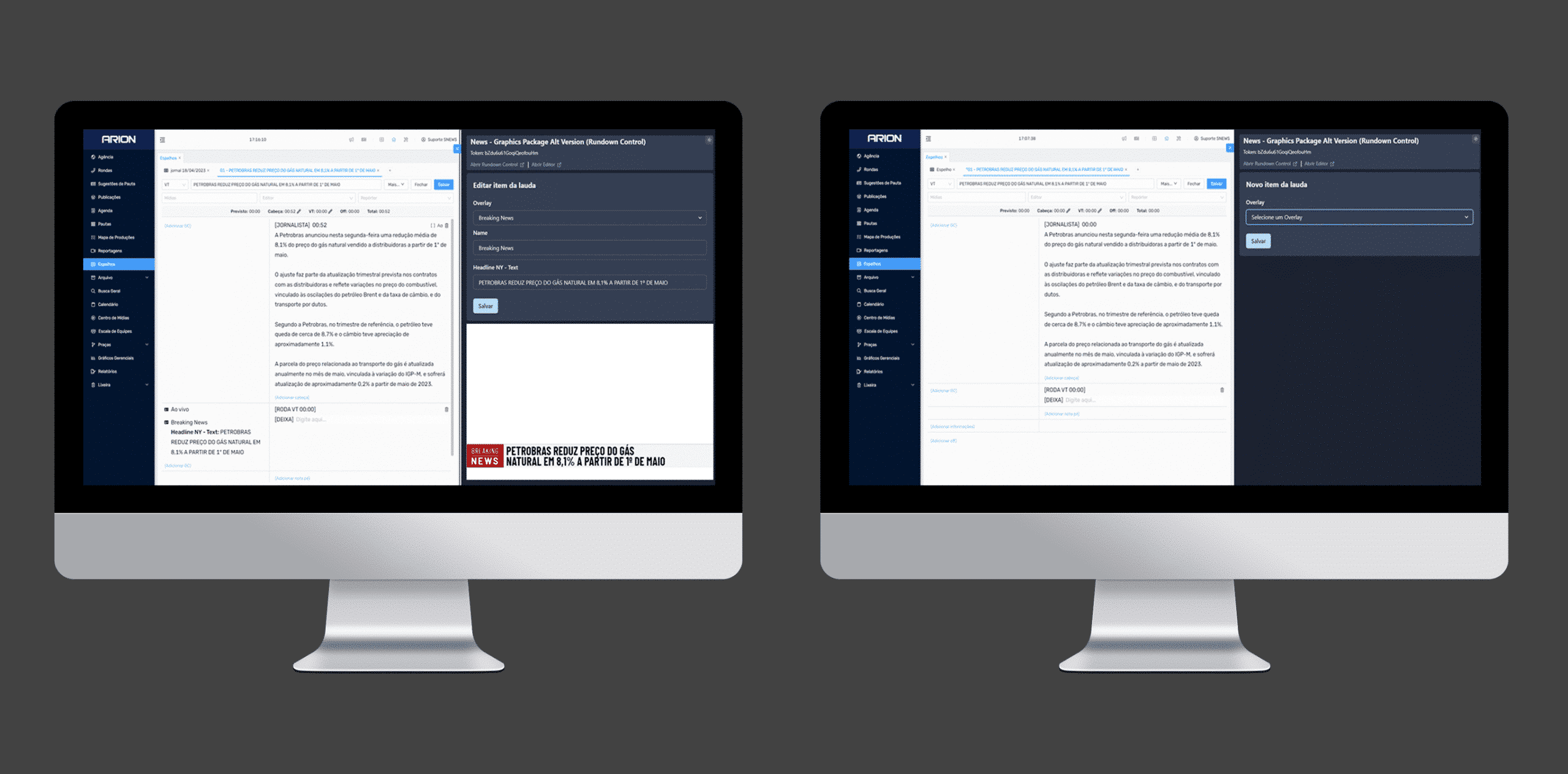 SNews Arion NRCS Integrates Viz Flowics Graphics