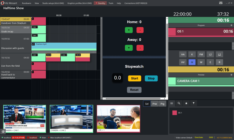 Simplify your sports content creation with production assistance and live data-driven graphics